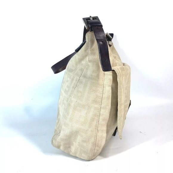 FENDI Zucca Mamma Baguette bag Shoulder Bag Canvas/Leather Beige - Picture 3 of 16